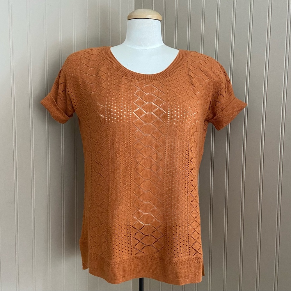 Lucky Brand Boho Super Soft Knit Shirt Copper Brown Shirt Women’s S